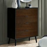 Wooden Chest Of 4 Drawers - Alba
