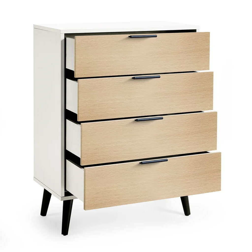 Wooden Chest Of 4 Drawers - Alba