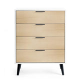 Wooden Chest Of 4 Drawers - Alba