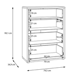 Wooden Chest Of 4 Drawers - Alice Springs