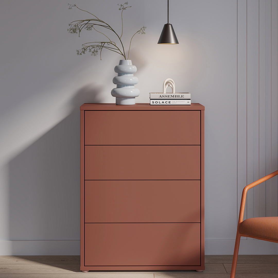 Wooden Chest Of 4 Drawers - Alice Springs