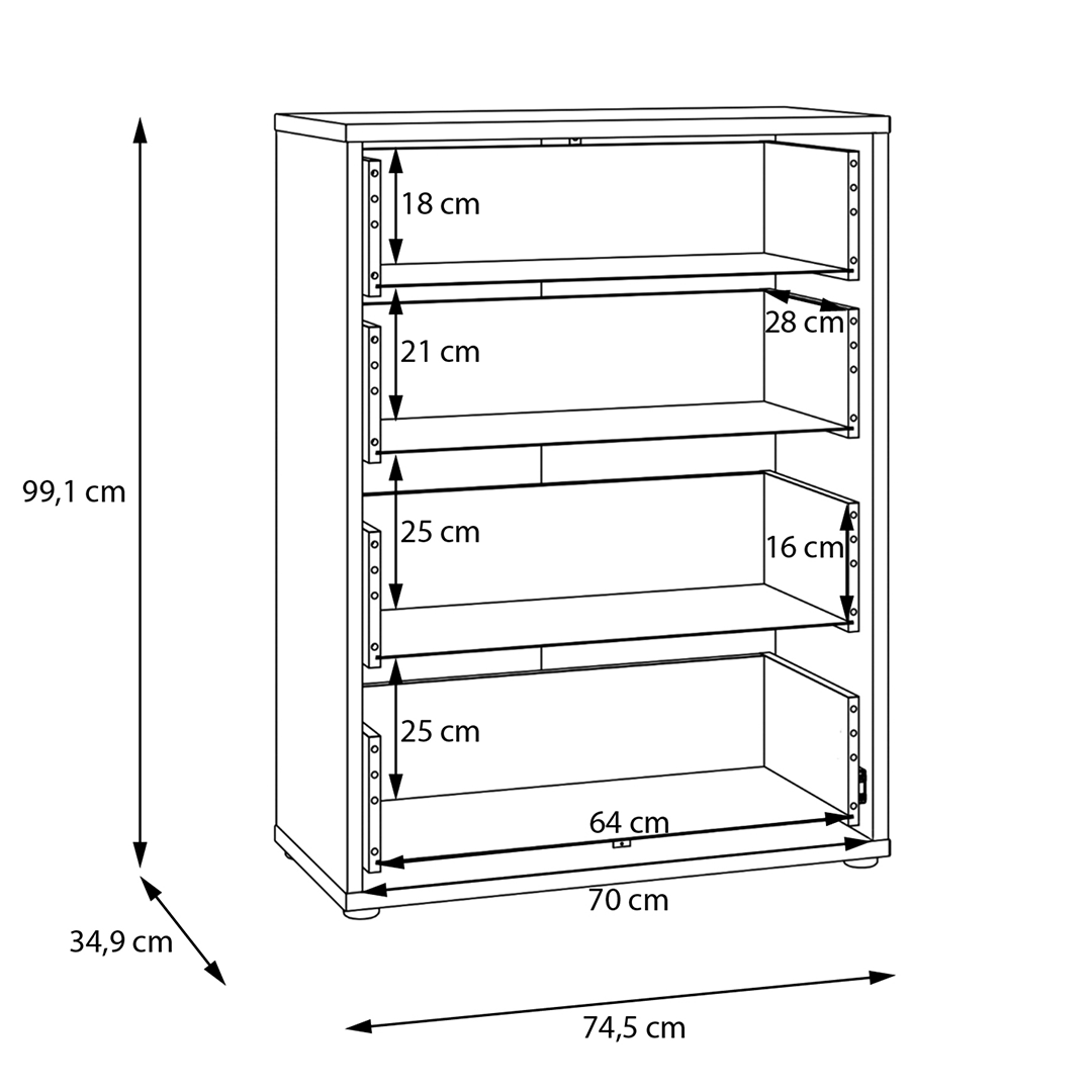 Wooden Chest Of 4 Drawers - Alice Springs