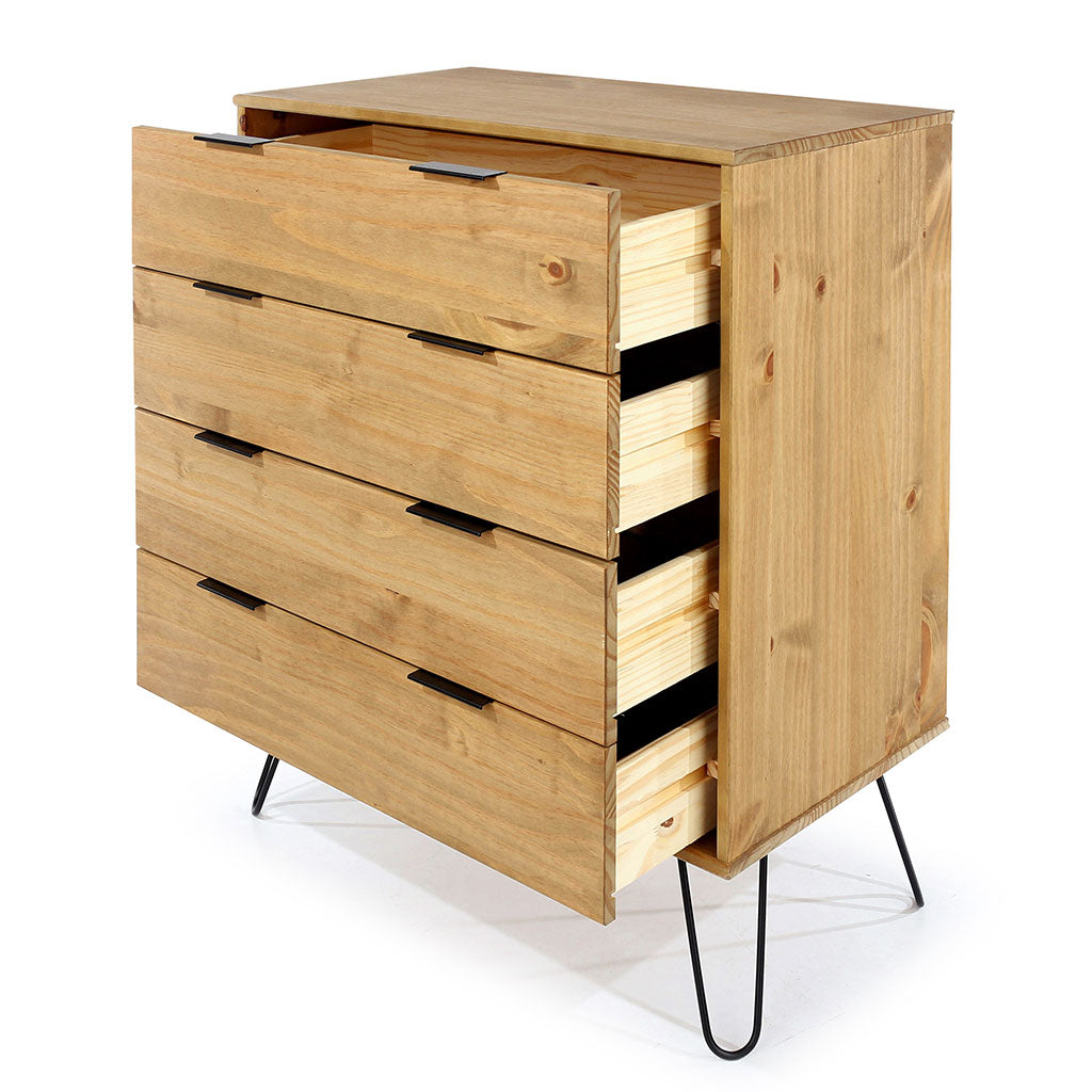 Wooden Chest Of 4 Drawers - Augusta