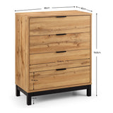 Wooden Chest Of 4 Drawers - Bali