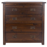 Wooden Chest Of 4 Drawers - Boston