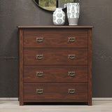 Wooden Chest Of 4 Drawers - Boston