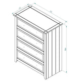 Wooden Chest Of 4 Drawers - Capri