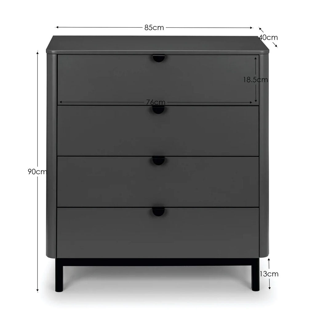 Wooden Chest Of 4 Drawers - Chloe