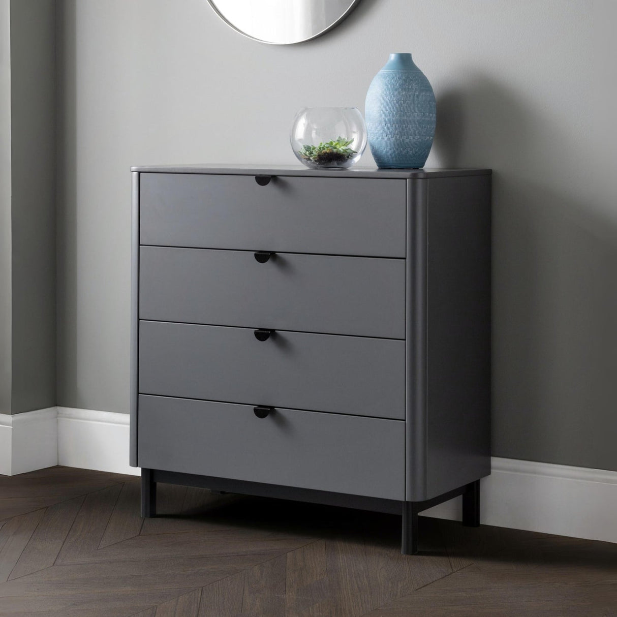 Wooden Chest Of 4 Drawers - Chloe