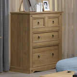 Wooden Chest Of 4 Drawers 91cm Wide - Corona