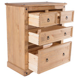 Wooden Chest Of 4 Drawers 91cm Wide - Corona