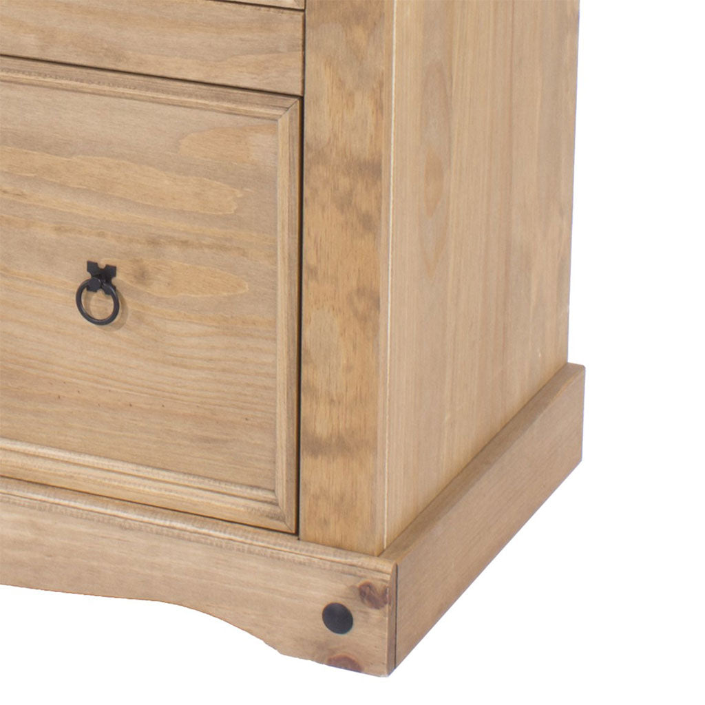 Wooden Chest Of 4 Drawers 91cm Wide - Corona
