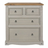 Wooden Chest Of 4 Drawers 91cm Wide - Corona