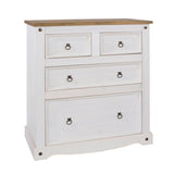 Wooden Chest Of 4 Drawers 91cm Wide - Corona