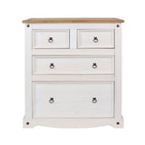 Wooden Chest Of 4 Drawers 91cm Wide - Corona