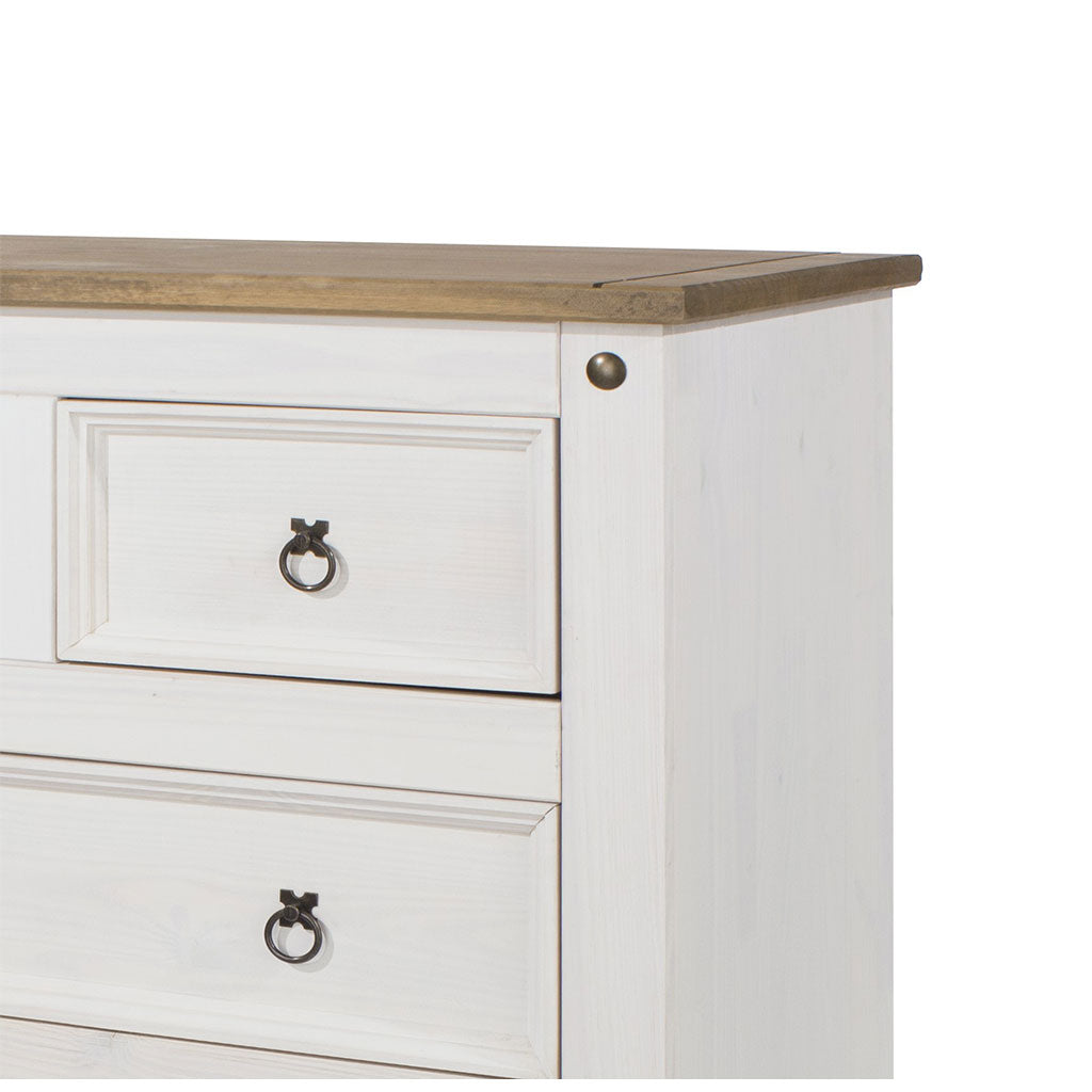 Wooden Chest Of 4 Drawers 91cm Wide - Corona