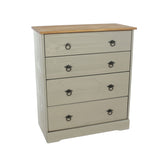 Wooden Chest Of 4 Drawers - Corona Compact