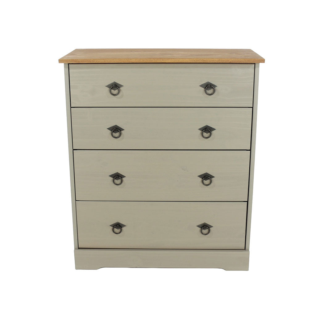 Wooden Chest Of 4 Drawers - Corona Compact