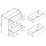 Wooden Chest Of 4 Drawers - Corona Compact