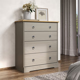 Wooden Chest Of 4 Drawers - Corona Compact