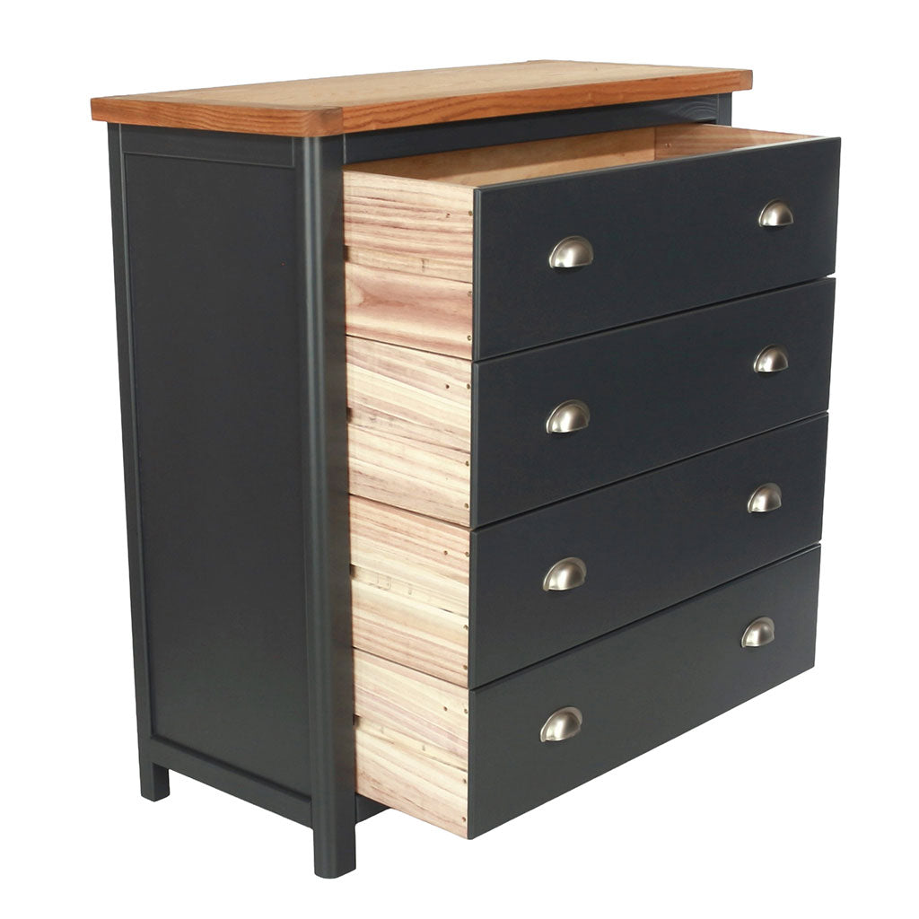 Wooden Chest Of 4 Drawers - Dunkeld