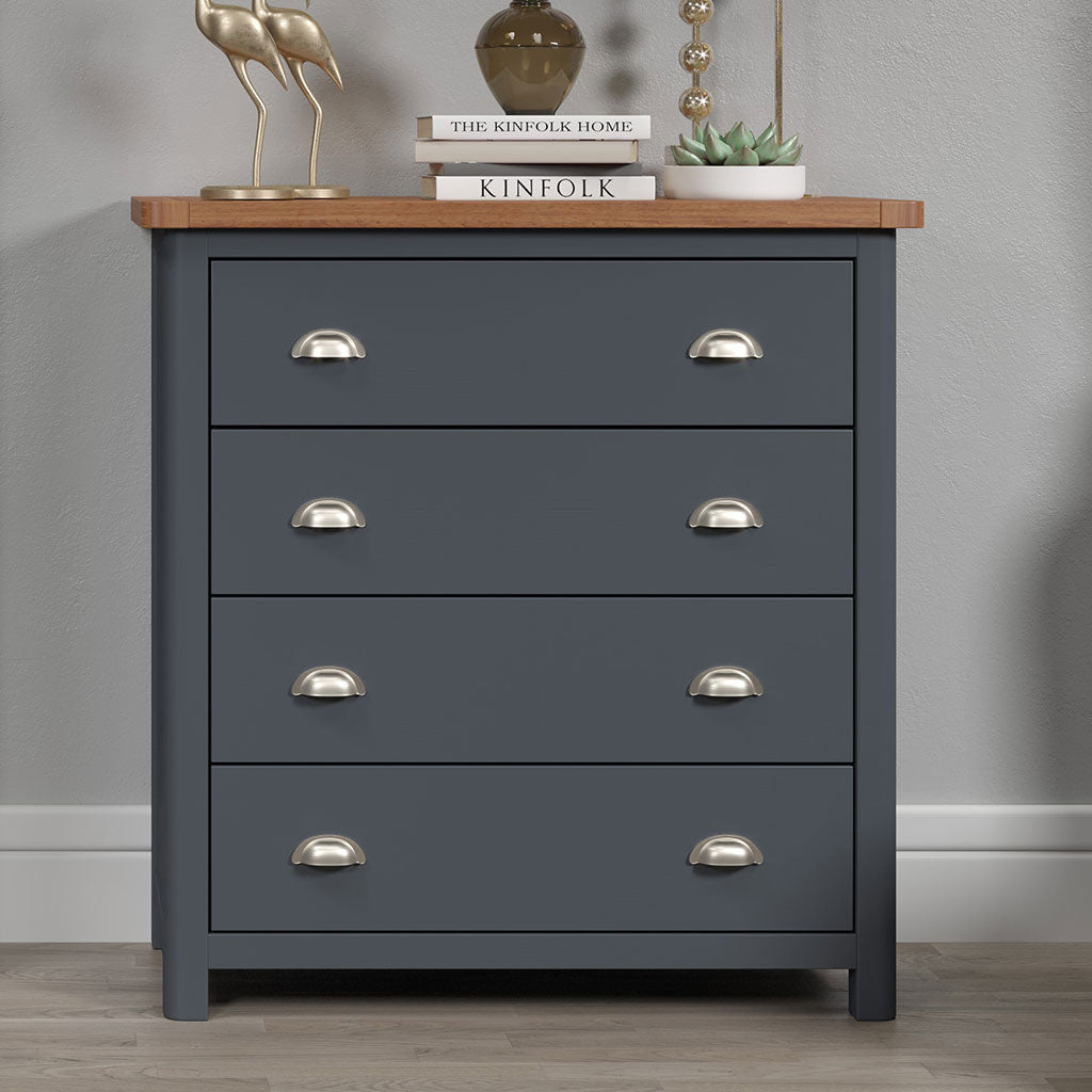 Wooden Chest Of 4 Drawers - Dunkeld