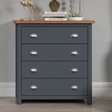 Wooden Chest Of 4 Drawers - Dunkeld
