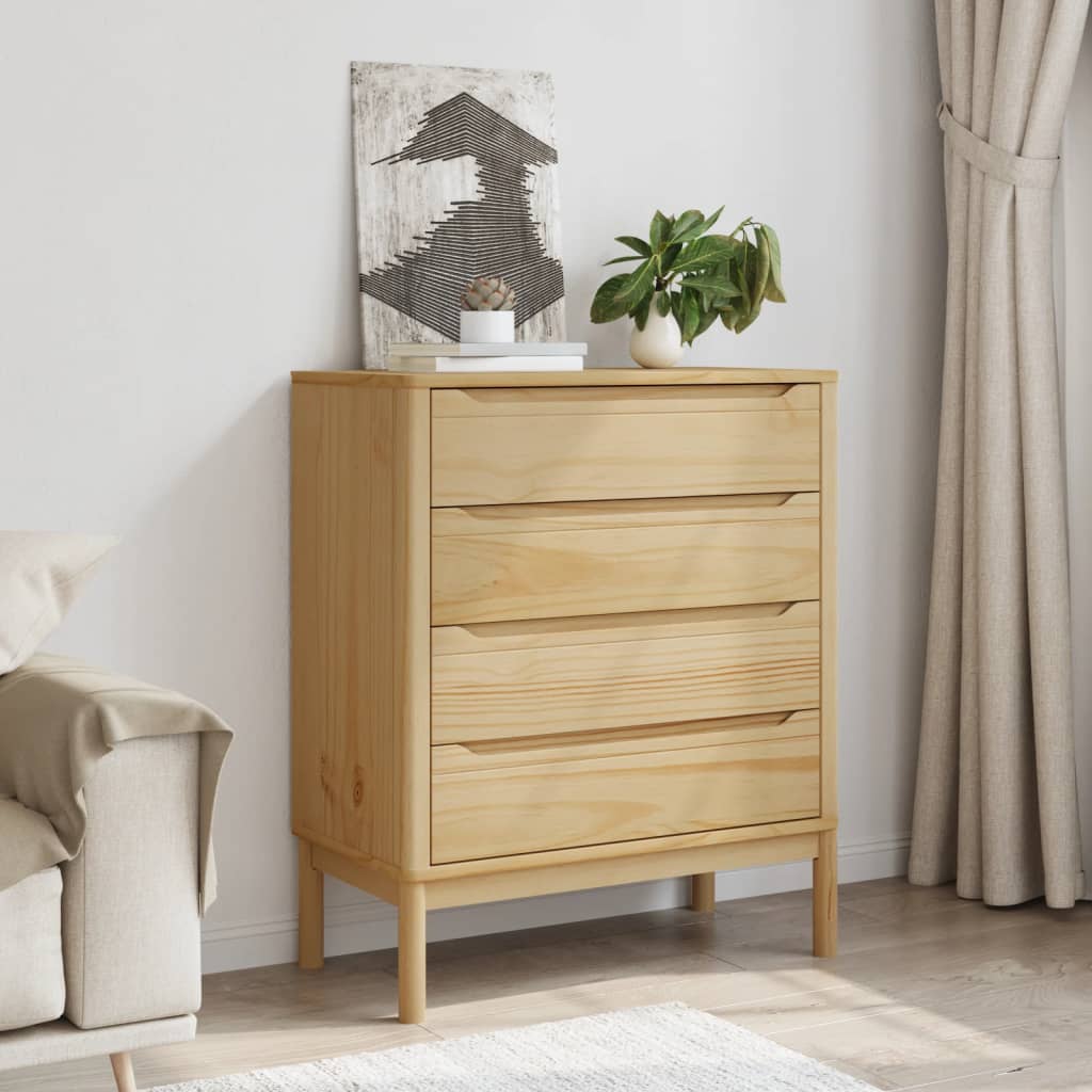 Wooden Chest Of 4 Drawers - Floro