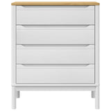 Wooden Chest Of 4 Drawers - Floro