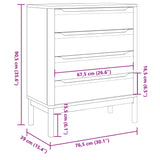 Wooden Chest Of 4 Drawers - Floro