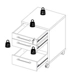 Wooden Chest Of 4 Drawers for Home And Office - Prima