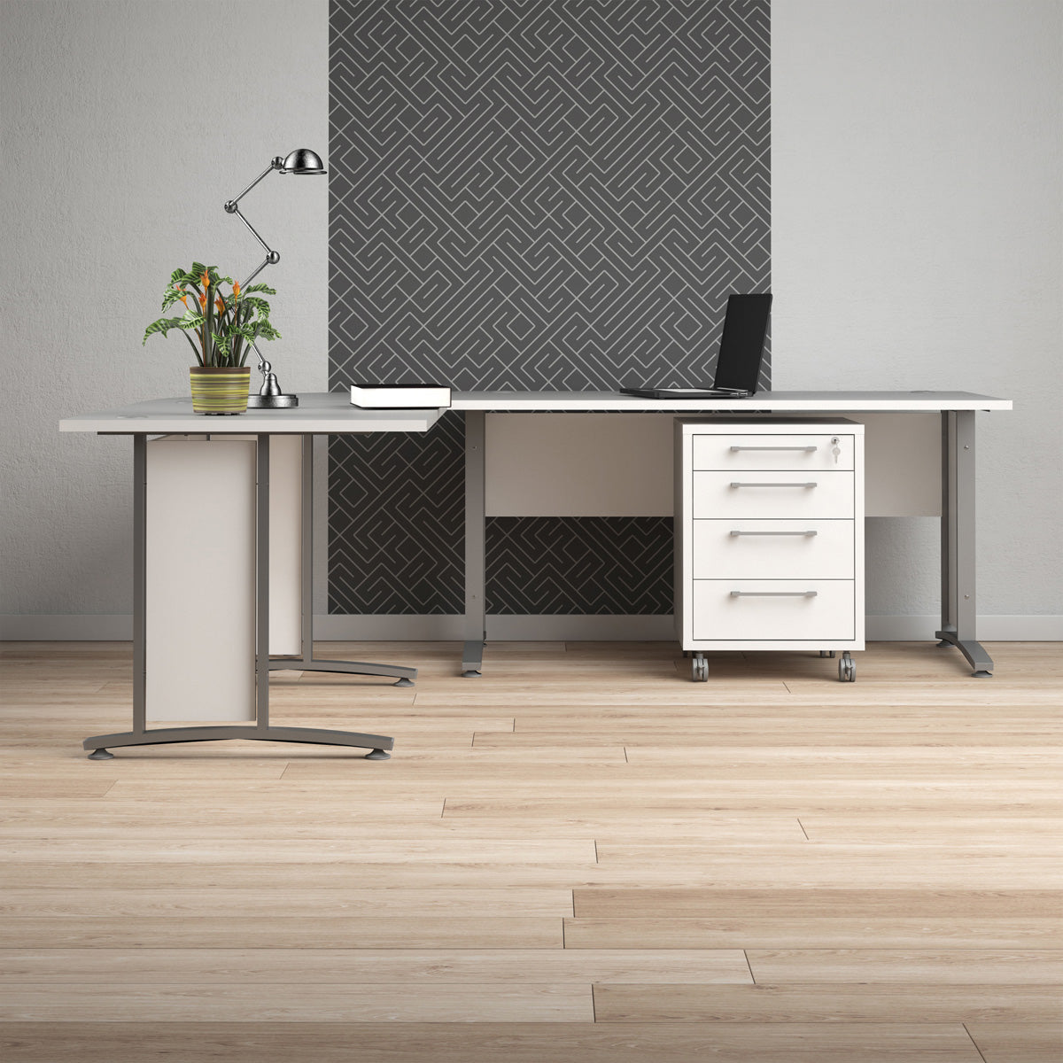 Wooden Chest Of 4 Drawers for Home And Office - Prima