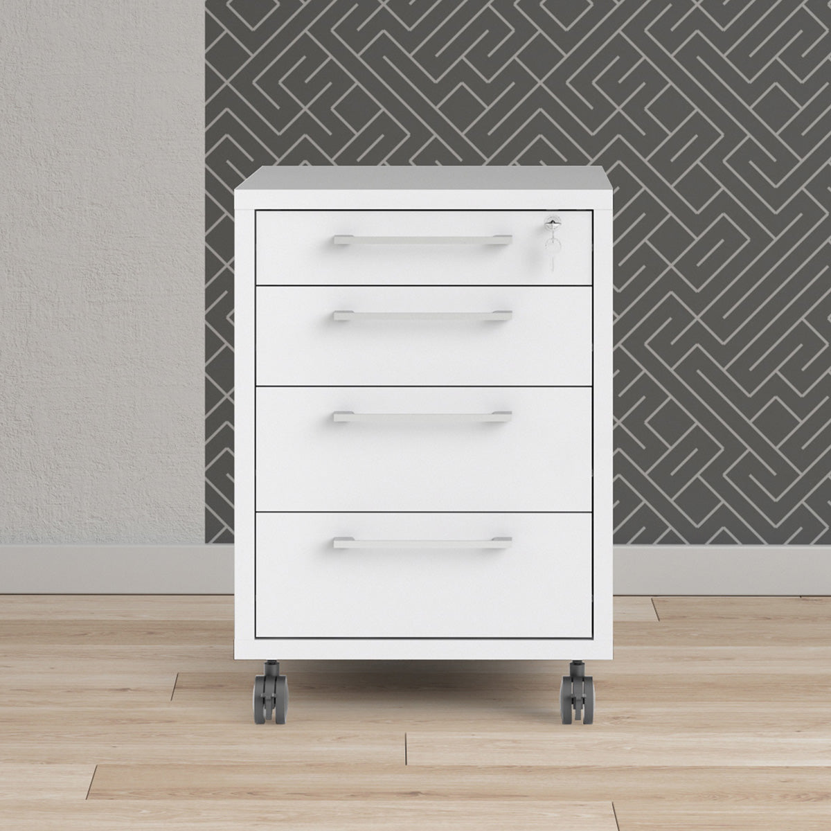 Wooden Chest Of 4 Drawers for Home And Office - Prima