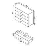 Wooden Chest Of 4 Drawers - Lido