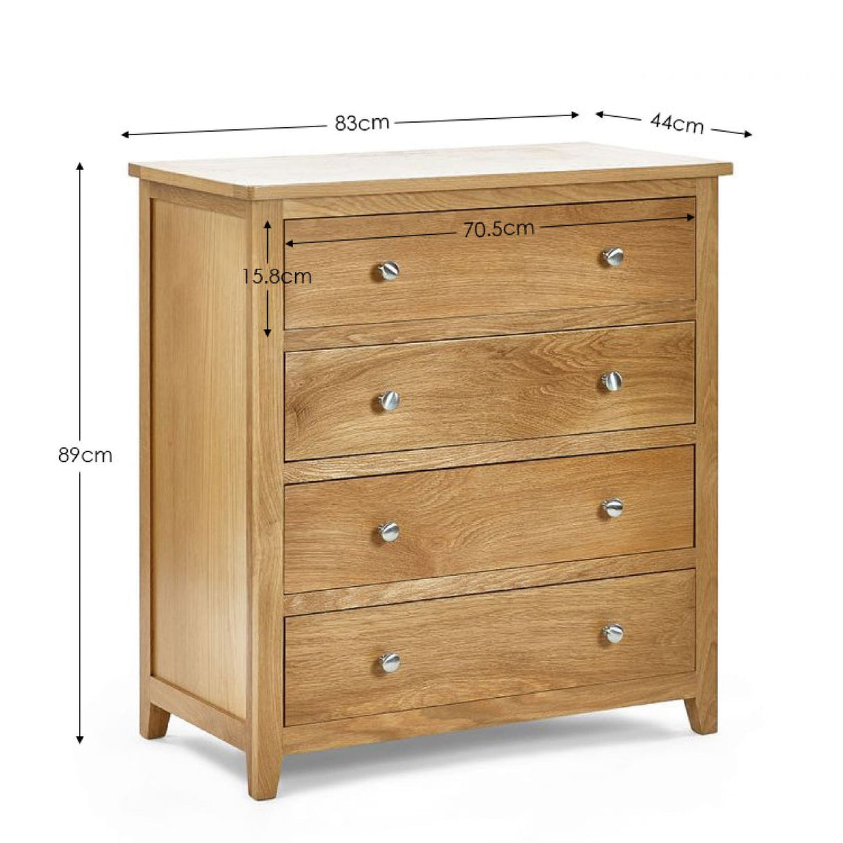 Wooden Chest Of 4 Drawers - Mallory