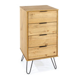 Wooden Chest Of 4 Drawers Narrow - Augusta