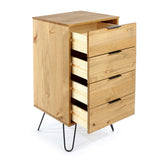 Wooden Chest Of 4 Drawers Narrow - Augusta