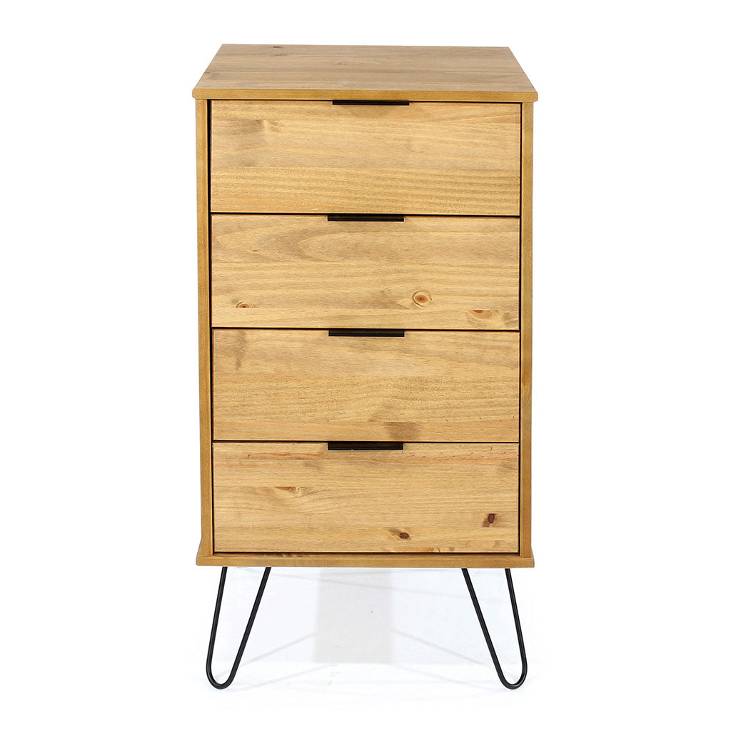 Wooden Chest Of 4 Drawers Narrow - Augusta
