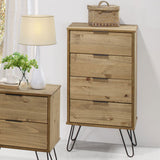 Wooden Chest Of 4 Drawers Narrow - Augusta