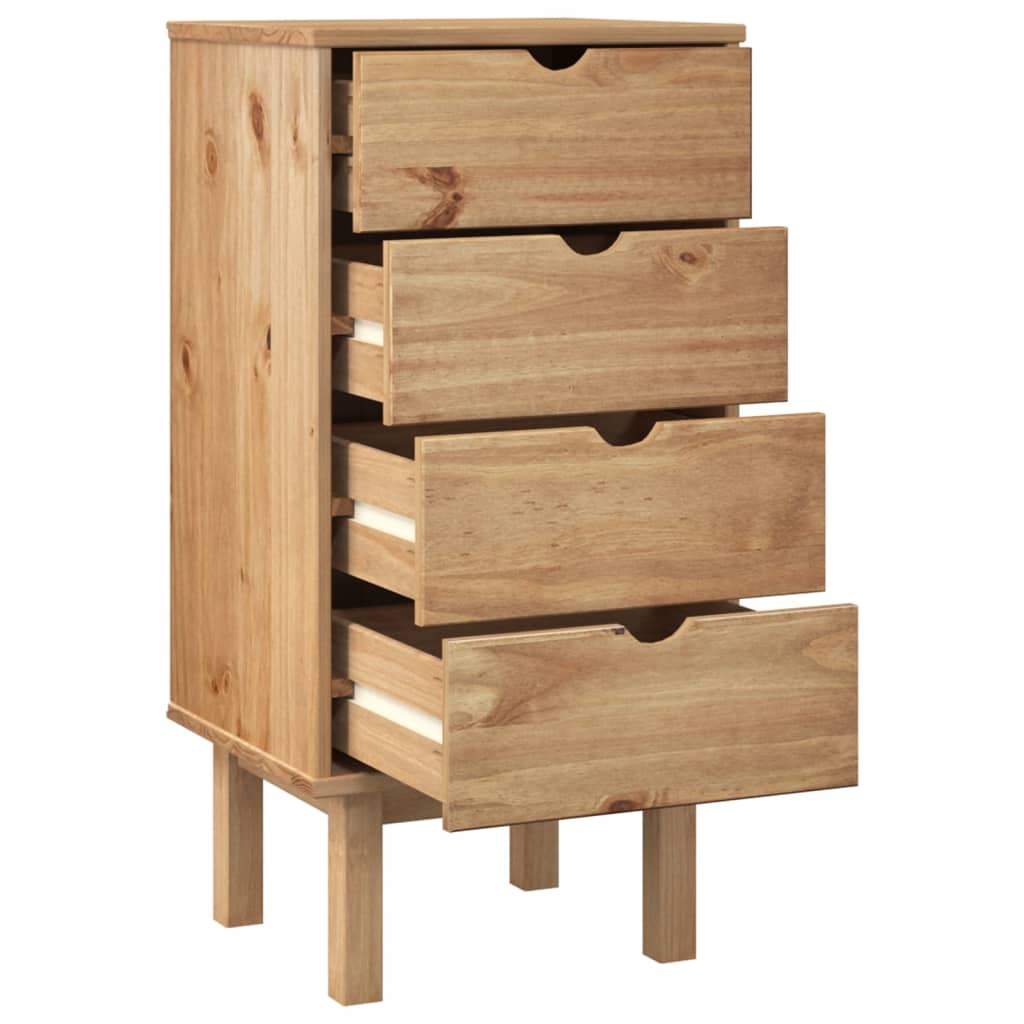 Wooden Chest Of 4 Drawers Narrow - Otta