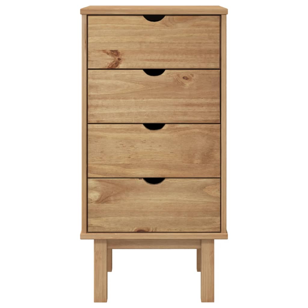 Wooden Chest Of 4 Drawers Narrow - Otta