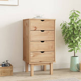 Wooden Chest Of 4 Drawers Narrow - Otta