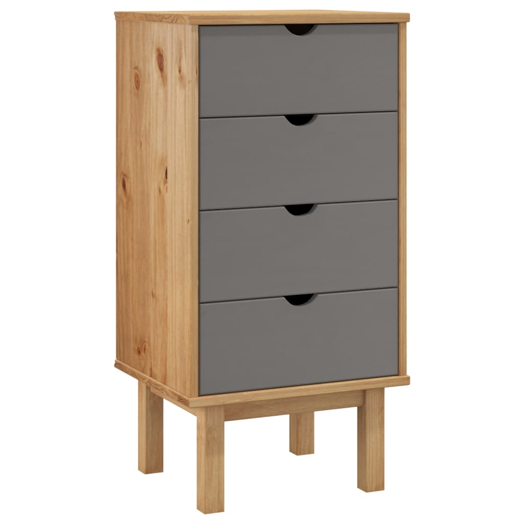 Wooden Chest Of 4 Drawers Narrow - Otta