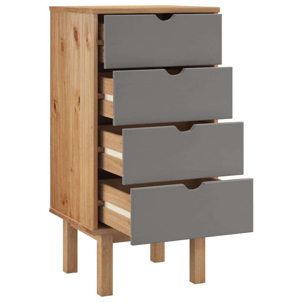 Wooden Chest Of 4 Drawers Narrow - Otta