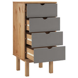 Wooden Chest Of 4 Drawers Narrow - Otta
