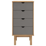 Wooden Chest Of 4 Drawers Narrow - Otta