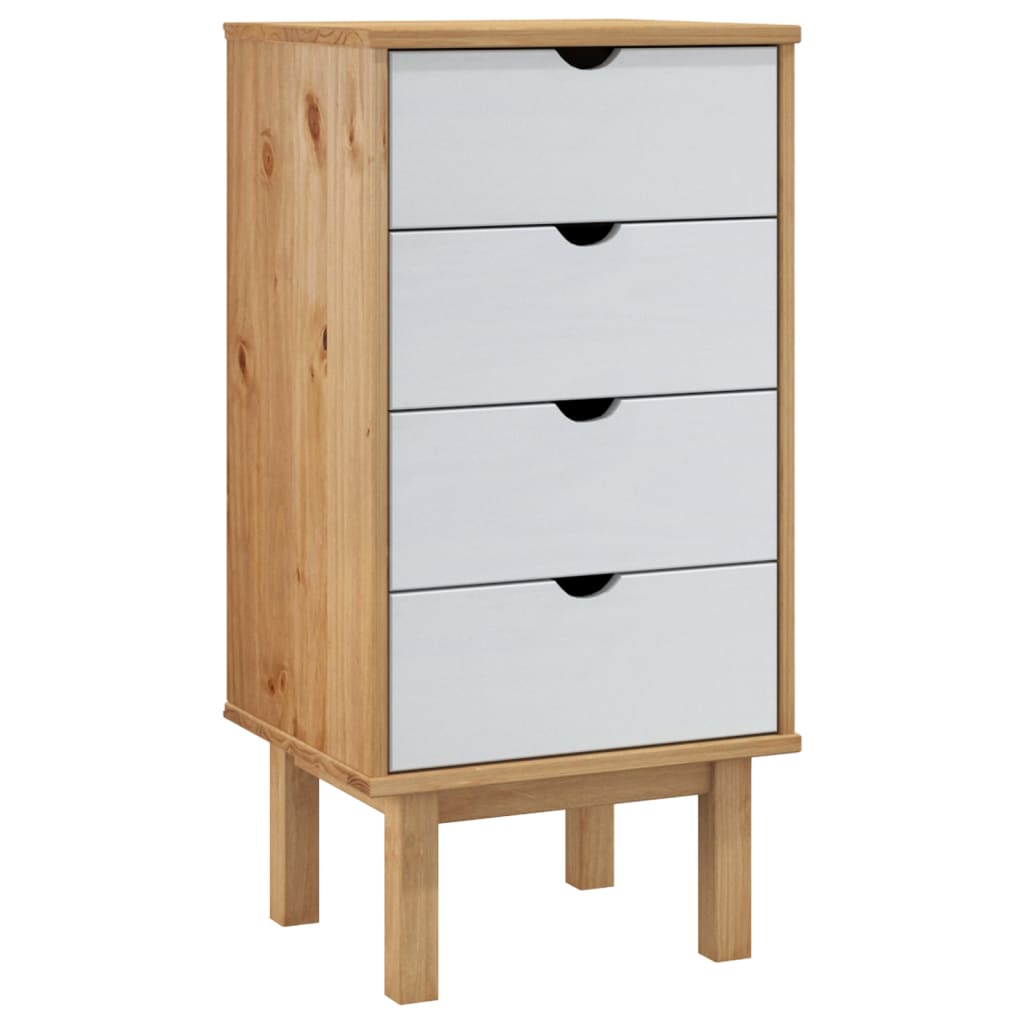 Wooden Chest Of 4 Drawers Narrow - Otta