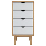 Wooden Chest Of 4 Drawers Narrow - Otta