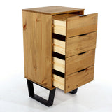 Wooden Chest Of 4 Drawers Narrow - Texas