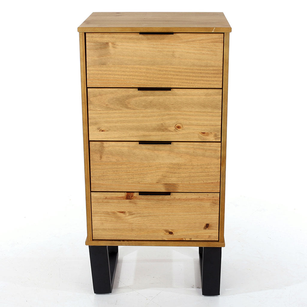 Wooden Chest Of 4 Drawers Narrow - Texas